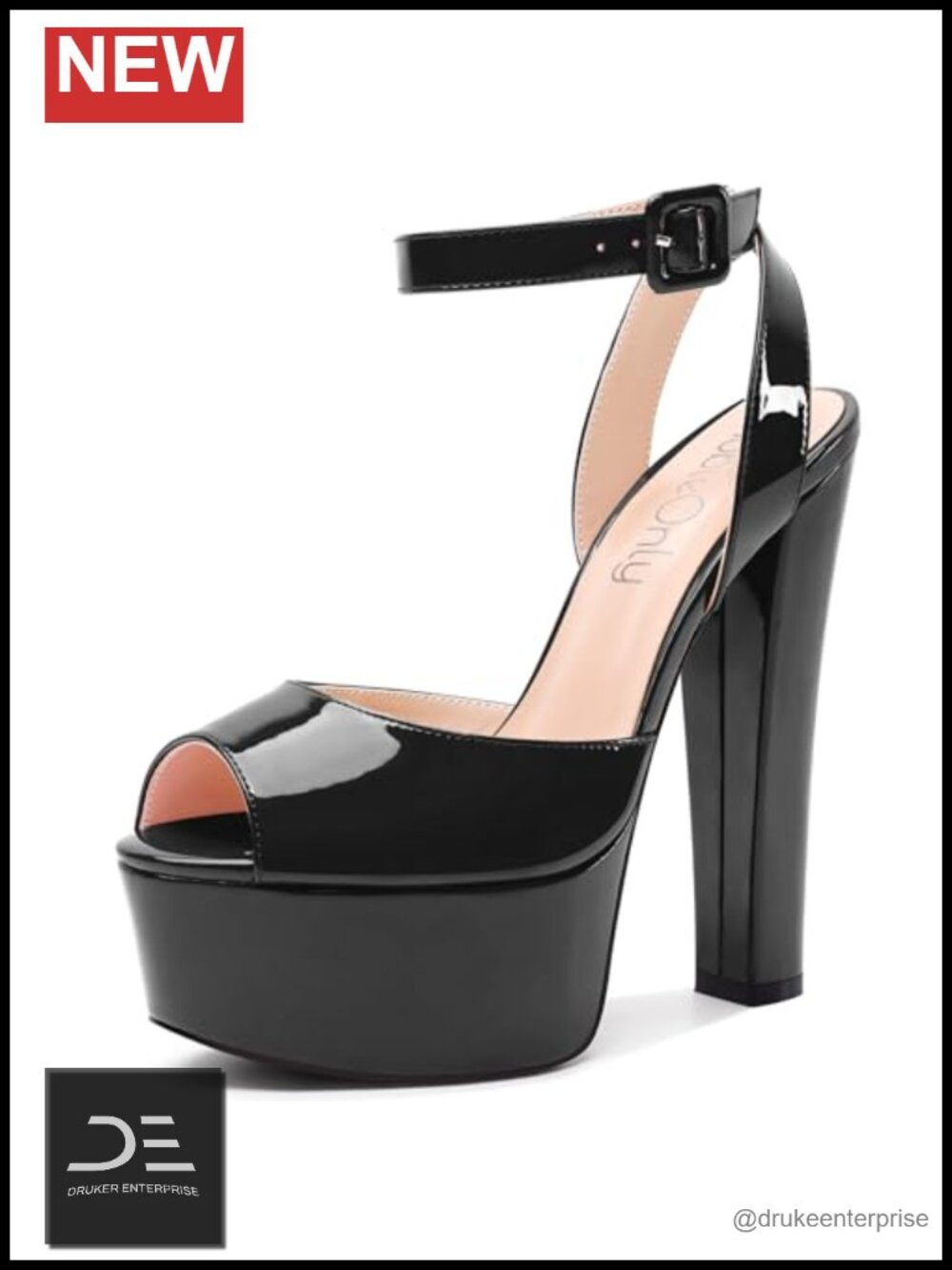 Women's High Block Platform Heel Peep Toe Ankle Strap Sandals Prom Dress Shoes